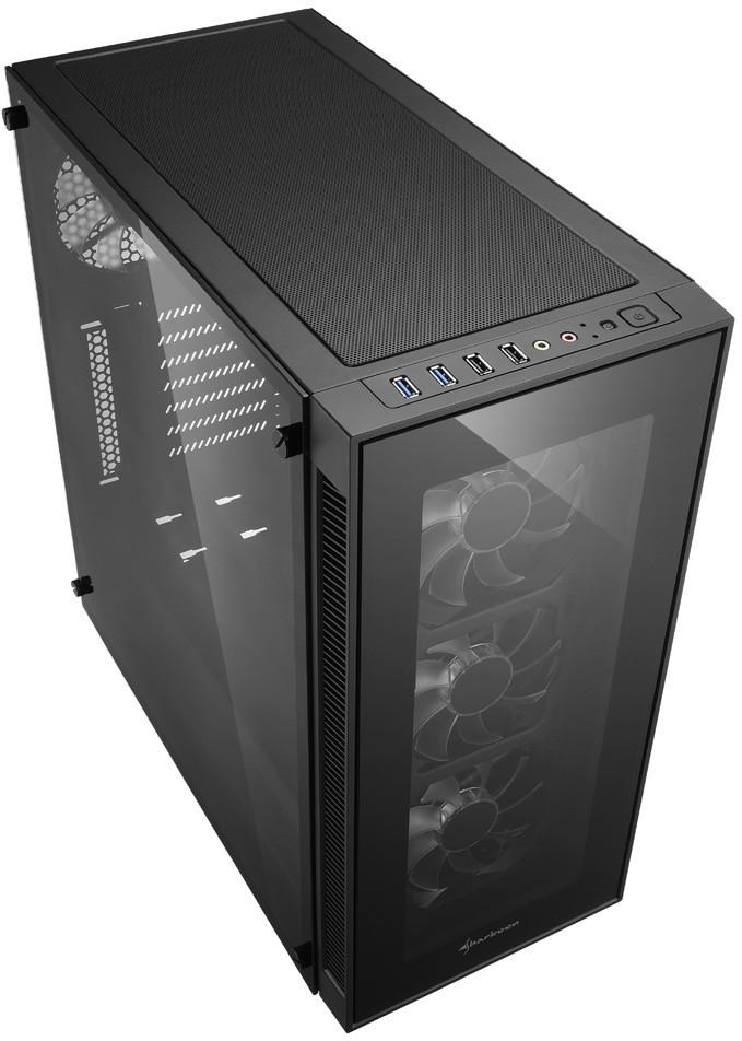 Корпус Sharkoon TG5 рассчитан на системные платы типоразмера ATX