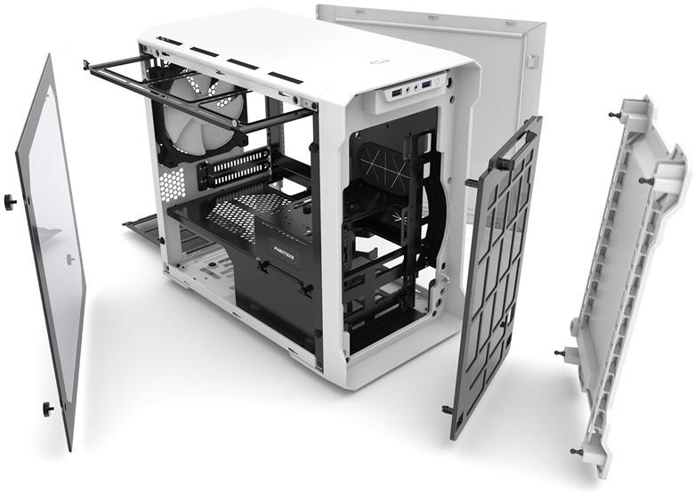 Боковая стенка компьютерного корпуса Phanteks Enthoo Evolv ITX Tempered Glass Edition изготовлена из закаленного стекла