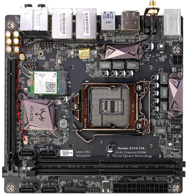 Оснащение Colorful iGame Z270I-WF включает слот M.2 32 Гбит/с