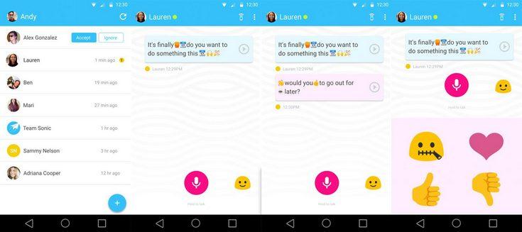 ПО Supersonic Fun Voice Messenger преобразует голос в текст и смайлы