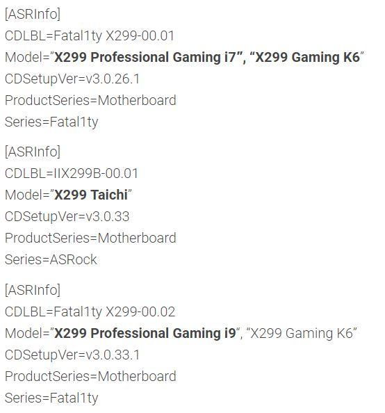 ASRock готовит четыре системные платы на чипсете Intel X299