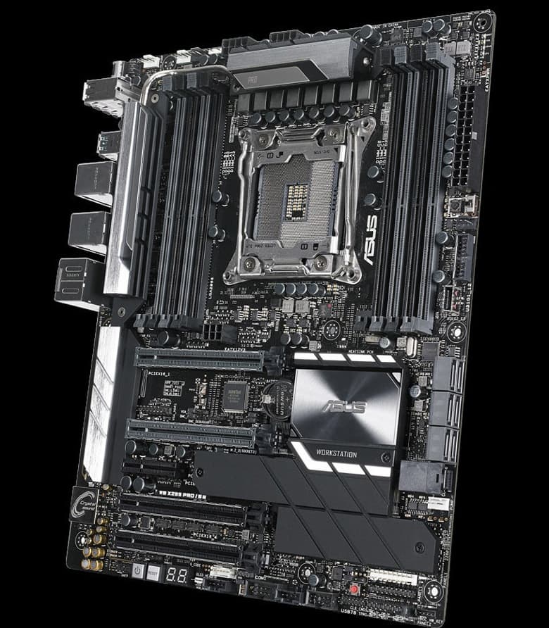 Возможности сетевого подключения в Asus WS X299 Pro SE обеспечены наличием двух портов Gigabit Ethernet