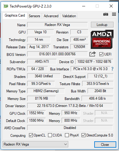 Radeon RX Vega 56 пока не удалось превратить в Vega 64