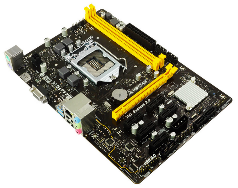 Системная плата Biostar H110M-BTC получила шесть портов PCIe