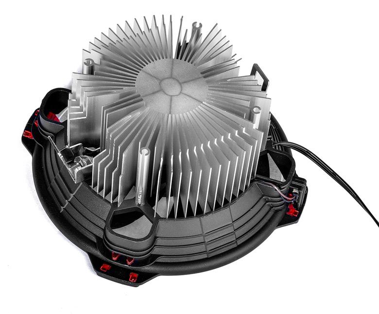 Габариты DK-03 Halo AMD Red — 130 х 130 х 63 мм, масса — 365 г