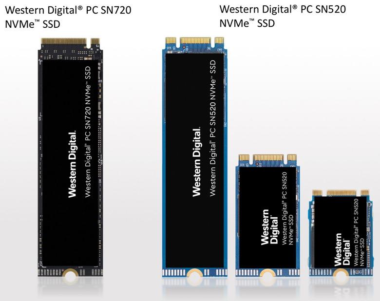 Твердотельные накопители Western Digital PC SN720 и PC SN520