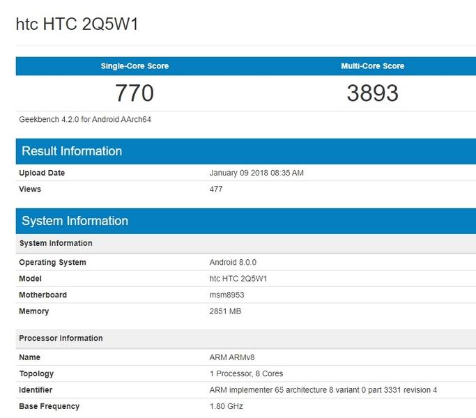 У HTC выйдет новый среднебюджетный смартфон