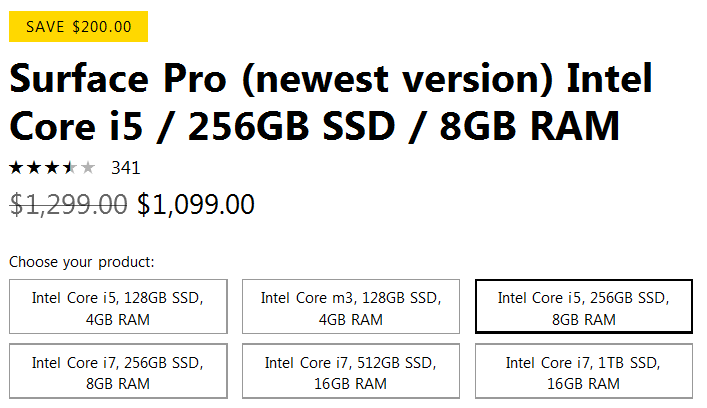Microsoft предлагает скидку $200 на «новейшую версию» Surface Pro 