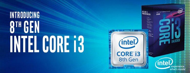 Процессор Core i3-8130U работает на частотах 2,2-3,4 ГГц