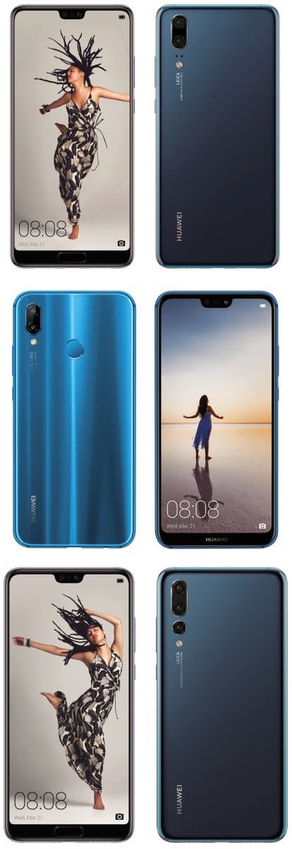 Опубликованы официальные рекламные изображения линейки смартфонов Huawei P20