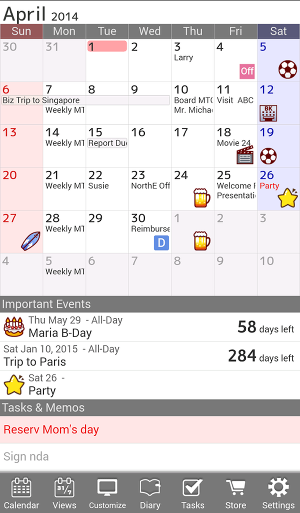 Sunrise Calendar