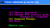 Telnet-подключение к LiteServe