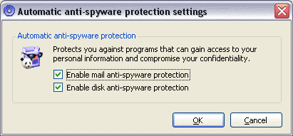 Настройки Anti–Spyware Protection