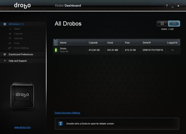 Drobo Dashboard Drobo Dashboard