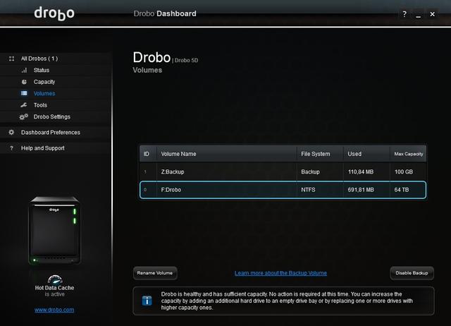 Drobo Dashboard Drobo Dashboard