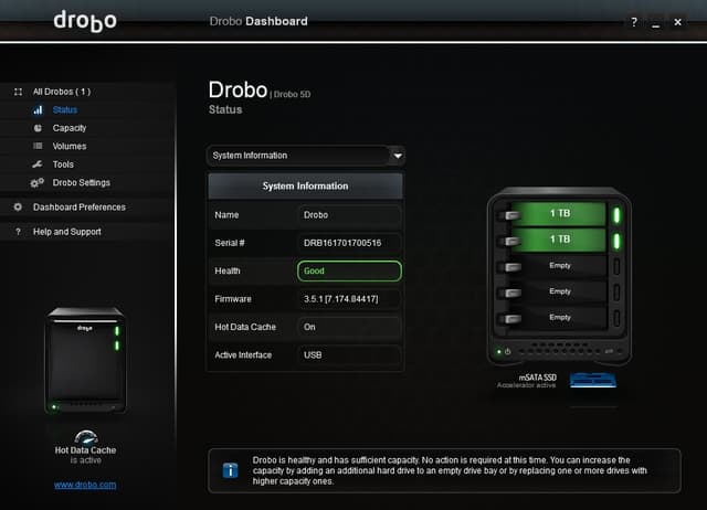Drobo Dashboard Drobo Dashboard