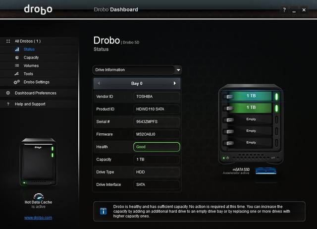 Drobo Dashboard Drobo Dashboard