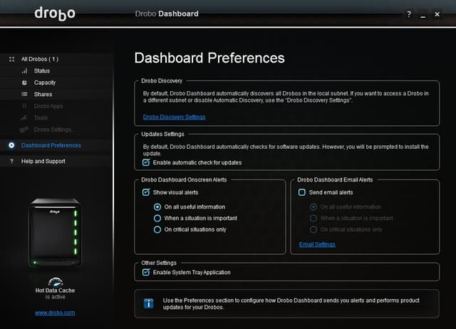 Drobo Dashboard Drobo Dashboard