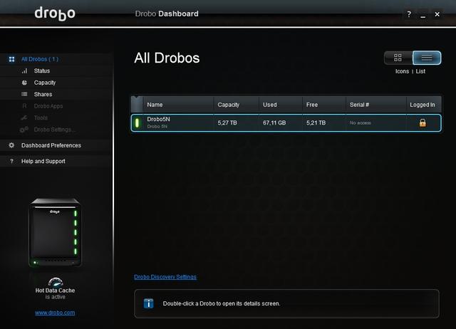 Drobo Dashboard Drobo Dashboard
