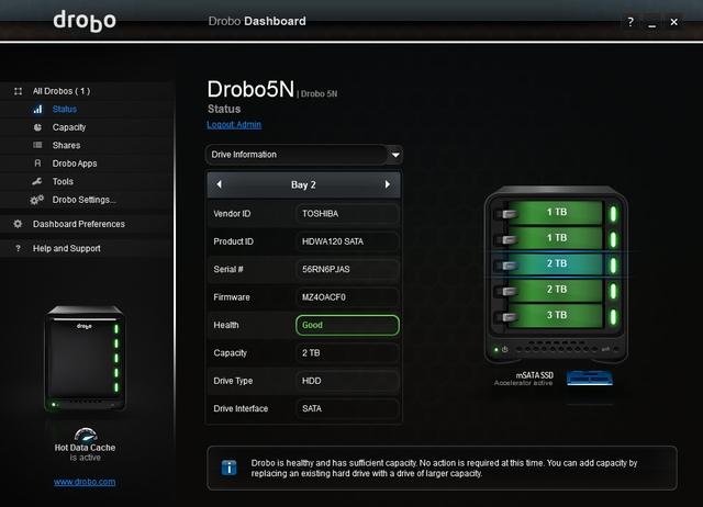 Drobo Dashboard Drobo Dashboard