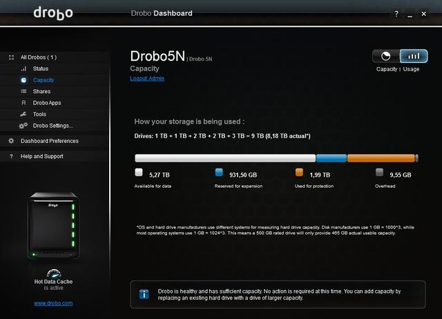 Drobo Dashboard Drobo Dashboard