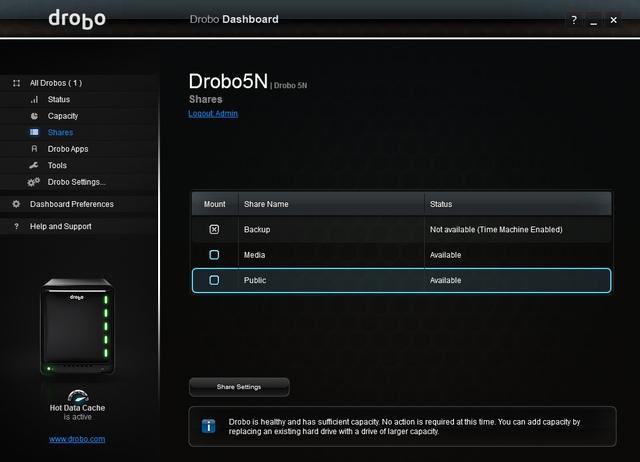 Drobo Dashboard Drobo Dashboard