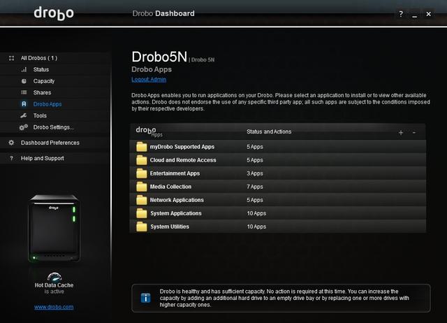 Drobo Dashboard Drobo Dashboard
