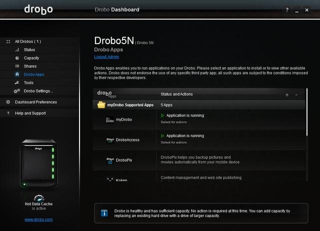 Drobo Dashboard Drobo Dashboard
