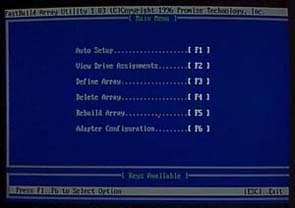 FastTRAK BIOS Setup