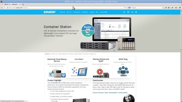 Интерфейс QNAP TS-251C с локальным подключением Интерфейс QNAP TS-251C с локальным подключением