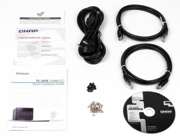 Комплект поставки QNAP TS-569L Комплект поставки QNAP TS-569L