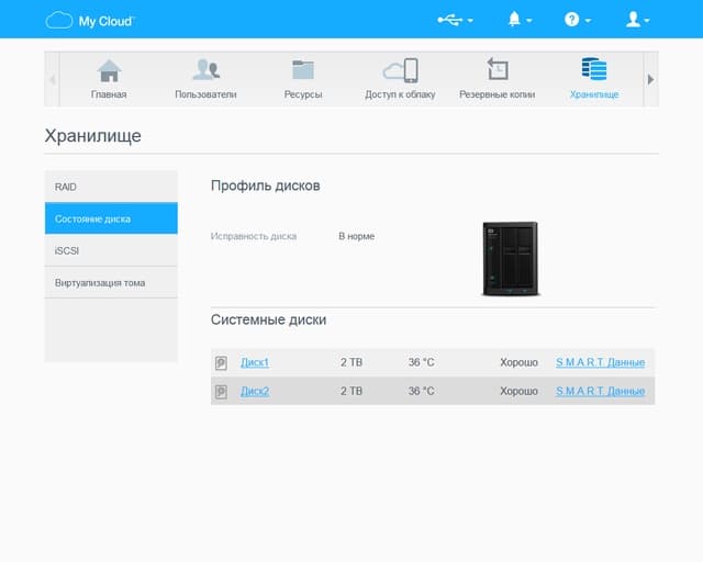 Настройка WD My Cloud PR2100 Настройка WD My Cloud PR2100