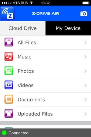 Z-Drive Air на iOS Z-Drive Air на iOS