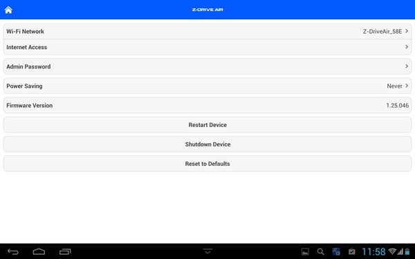 Z-Drive Air на Android Z-Drive Air на Android