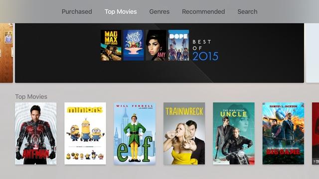 Интерфейс Apple TV 4 поколения 2015 Интерфейс Apple TV 4 поколения 2015