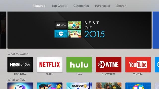 Интерфейс Apple TV 4 поколения 2015 Интерфейс Apple TV 4 поколения 2015