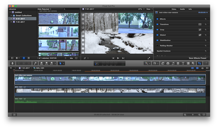 Скриншот программы Final Cut Pro X