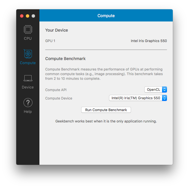 Скриншот программы Geekbench